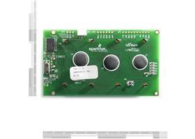 Serial Enabled 20x4 LCD - Black on Green 5V-Back